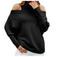 thumbnail image 2 of EGNMCR Chandails pour Femmes Hiver Couleur Unie Col Roulé Chandail Design Chandail Manches Haut Col Roulé Chandail, Cadeaux pour Femmes, 2 of 3