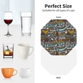 thumbnail image 6 of Lsque Barbeque Pattern 4" Drink Coasters Set of 4, PVC Leather Absorbent Coasters, Table Coaster Set Decorative Coffee Cup Coasters Housewarming Gift -Octagon, 6 of 6