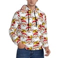 thumbnail image 2 of Naloa Santa Claus bells Men's Casual Hooded Collar Drawstring Hoodies Pullover Sweatshirts Casual Long Sleeve Shirts-Small, 2 of 7