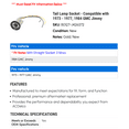 thumbnail image 2 of Tail Lamp Socket - Compatible with 1973 - 1977, 1984 GMC Jimmy 1974 1975 1976, 2 of 2
