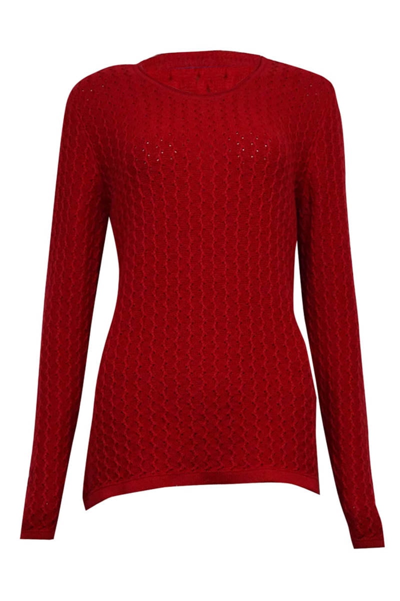 New Women's #697-391 Karen Scott Eggshell Ribbed Long sleeve Sweater Size Large 