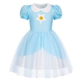 thumbnail image 6 of Guvpev G'irl's Princess Dress Tulle Skirt & Ruffle Sleeve Halloween Cosplay Costume Party Fancy Dress up 3-12 Years, 6 of 16