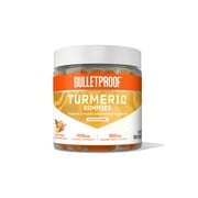 Turmeric Sugar-Free Gummies, 60 Count, Peach Ginger | 300mg Turmeric Root Extract, 350mg Ginger & 95% Curcuminoids | Bulletproof Keto Supplement for Joint, Inflammation Response Support, & Pain Relief