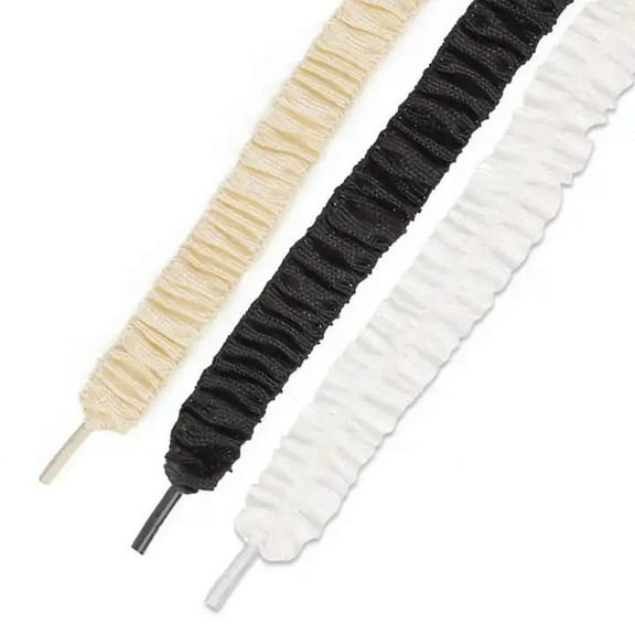 Strings Chunky Shoelaces Wide 1/2 inch Black New (MPN:Cream 45" 1 Pair;)