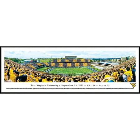 West Virginia Mountaineers Football - Stripe Game at Milan Puskar Stadium - Blakeway Panoramas NCAA College Print with Standard (Best College Football Stadiums)