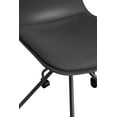 thumbnail image 6 of 2xhome Ergonomic Office Armless Task Chairs with Wheels Plastic Fabric Padded Seat Curved Round Metal Wire Legs for Home Office, Set of 1, 1 piece, 6 of 12