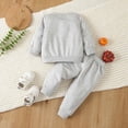 thumbnail image 5 of TOWED22 Toddler Baby Boy Halloween Outfit Sweatshirt Pants Fall Clothes Print Sweatshirt Top Long Pants Cute Winter Outfits,Grey,2-3 Y, 5 of 7