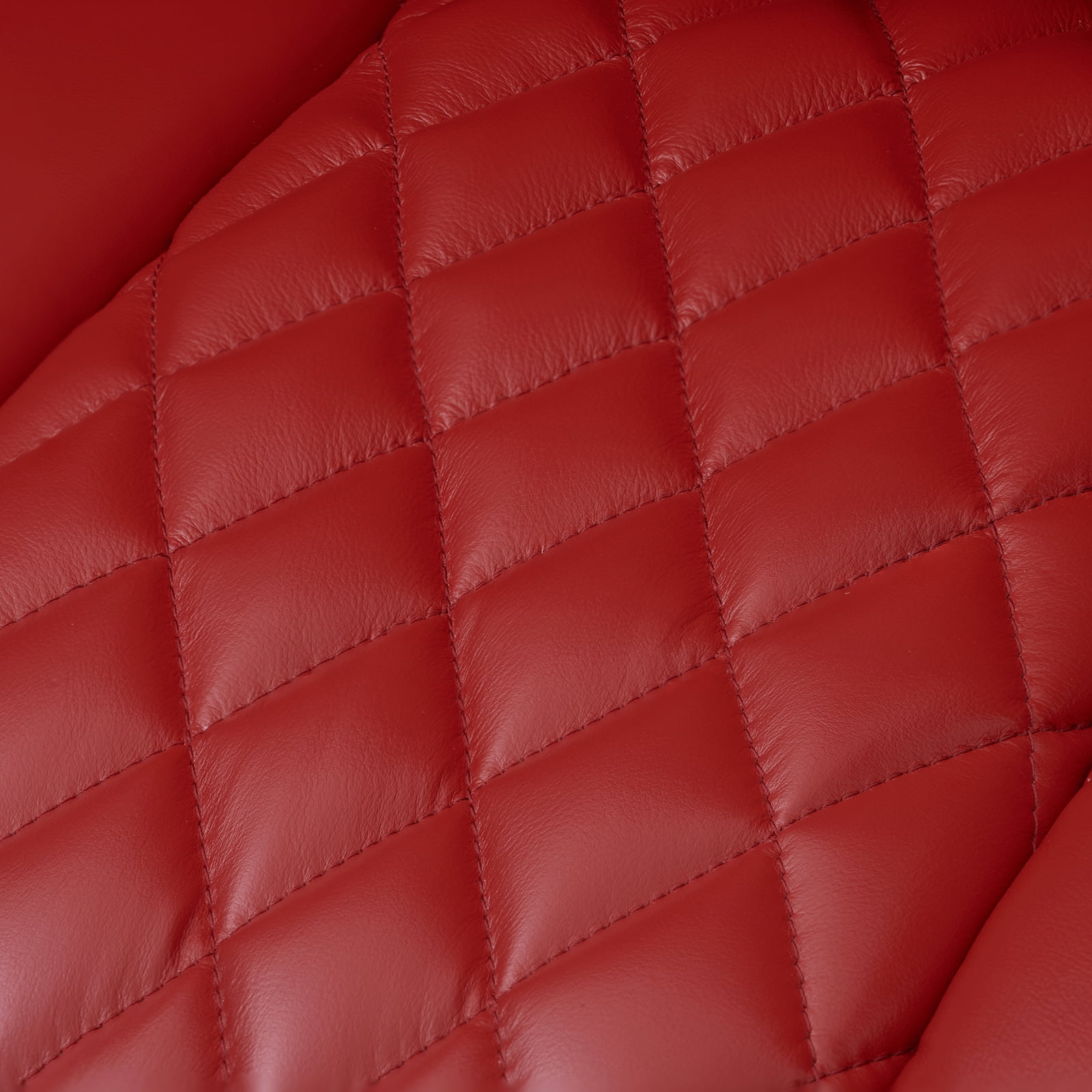 comfiroom Home Theater Seating Classic Series Top Grain Leather Recliner Chair Dual Power Electric Headrest Movie Gaming Sofa with Tray Table Type-C USB Charger (RED, Row of 4 Loveseat Left)