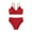 Red, variant on Hienoo Girls 2 Piece Swimsuit Sport Solid Bikini Set Swimwear Bathing Suit, Sizes 8-16