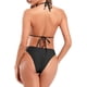 thumbnail image 2 of Bikini de triángulo Halter para Mujer Trajes de baño brasileños de Dos Piezas con Parte Inferior descarada Negro CH Negro CH Xishao ropa, 2 of 2