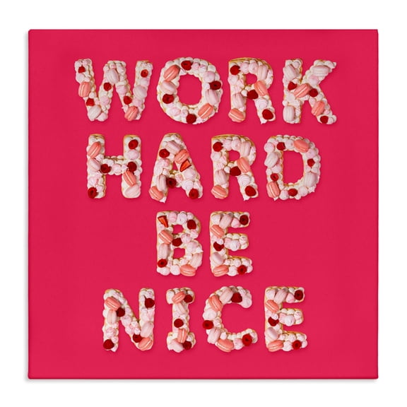 Work Hard Be Nice Canvas Wall Art, design by LISH Creative