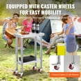 thumbnail image 6 of Stainless Steel Work Table on Wheels 24x12x32 Inch, Heavy Duty Mobile Prep Table with 4 Casters for Commercial Kitchen, Restaurant, Business Use, 6 of 11