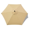 thumbnail image 4 of Bibana Replacement Canopy for 7.5ft Patio Umbrella, Market Umbrella Top with 6 Ribs, Outdoor Umbrella Cover (Tan), 4 of 6