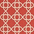 thumbnail image 3 of SAFAVIEH Courtyard Carol Geometric Indoor/Outdoor Area Rug, 5'3" x 5'3" Round, Red/Beige, 3 of 4