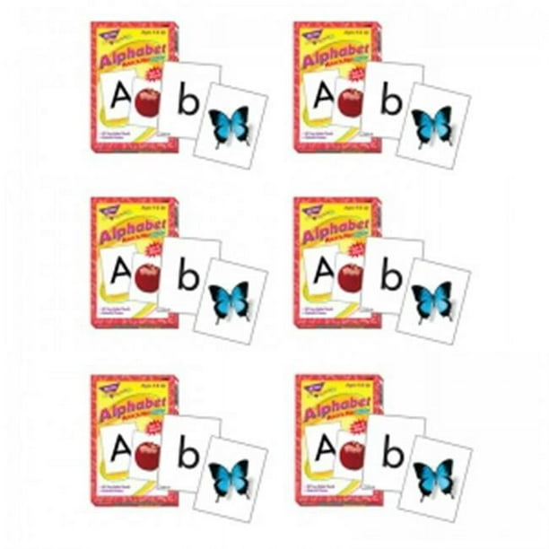 Trend Enterprises T-58001BN Match Me Cards - Alphabet 52 par Boîte Cartes Recto-Verso Âges de 4 et Plus - 6 Unité