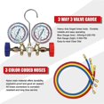 thumbnail image 5 of Air Conditioning Pressure Gauge for Freon for R12 R22 R404A R134a, 5 of 5