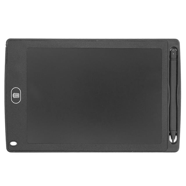 LCD Writing Tablet 8.5in Eye Protection Sensitive Erasable ABS Doodle Board with Stylus for Drawing Black