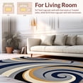 thumbnail image 2 of ODIKA 5' x 7' Machine Washable Non-Slip Area Rug, Abstract Spiral High Traffic Rug, Gray, 373164, 2 of 7