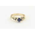 thumbnail image 2 of HeartsAndYou 1ct Natural Blue Sapphire Floral Petal Solitaire Ring 100% 14k SOLID Yellow Gold, 2 of 9