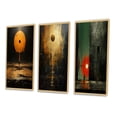 thumbnail image 3 of Designart "Urban Solitude under the Full Moon" Modern Geometric Framed Wall Art Set Of 3 - Black Abstract Geometric Frame Gallery Wall Set For Home Decor, 3 of 6