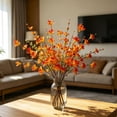 thumbnail image 4 of Dongrere 1 Pc Artificial Fall Floral Pick, Faux Autumn Harvest Maple Leaf, Fake Acorn Pumpkin Berry Branch for Vase Home Farmhouse Thanksgiving Table Decor, 16.5 Inch, 4 of 6