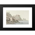 thumbnail image 2 of Abraham-Louis-Rodolphe Ducros 24x17 Black Modern Framed Museum Art Print Titled - Rock and City Scilla in the Calabria Region on the East Coast (1778), 2 of 5