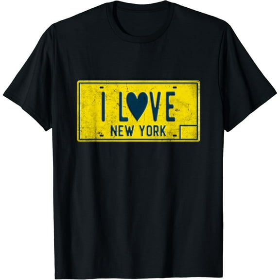 I Love NY NYC Manhattan Retro New York License Plate Graphic T-Shirt mens t shirt，black，women，funny，misfits，men，journey