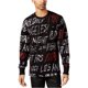 thumbnail image 2 of GUESS Sudadera con estampado de texto para hombre, negro, grande Guess Camisa de entrenamiento, 2 of 2