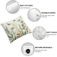 thumbnail image 4 of Acheng  Spring Colorful Flowers Daisy Dragonfly Throw Pillow Cover,  Spring Cushion Case for Sofa Couch White, 4 of 6