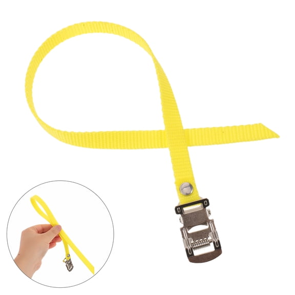 HEATSHAKING 4Pcs Bike Foot Pedal Straps Yellow with High Traction for Stable Cycling on City Roads