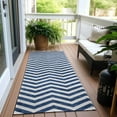 thumbnail image 6 of Addison Rugs Chantille Indoor/Outdoor Transitional Chevron Navy Washable Runner Rug, 2'3" x 7'6", 6 of 6