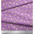 thumbnail image 3 of Soimoi Velvet Fabric Leaves & Reindeer Animal Print Fabric by the Yard 58 Inch Wide, 3 of 3