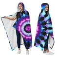 thumbnail image 2 of Wearable Blanket,Colorful Tie Dye Mandala Pattern Hooded Wearable Flannel Blanket for Adults & Teens,Winter Poncho Shawl Wrap Cape Cozy Anti-Pill,50"x60", 2 of 5