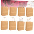 thumbnail image 3 of Mobutofu 50Pcs Kraft Paper Bag Reusable for General Users Light Brown 8.3x4.3x10.6in, 3 of 8