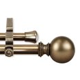 thumbnail image 2 of Central Design 4783-664 Julian 0.81 in. Double Curtain Rod, 66-120 in. - Antique Brass, 2 of 2