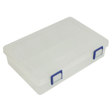 Unique Bargains Travel Plastic 8 Compartments Small Component Storage Box Organizer Case Clear