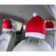 thumbnail image 1 of Christmas Decorations 4pcs Christmas Hat Car Seat Headrest Covers - Car Decorations Christmas Designs To Fit Most Vehicle Headrests, 1 of 5