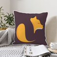 thumbnail image 3 of Housses de Coussins Décoratives en Velours, Ensemble de 2, Housse de Coussin Carrée Douce avec Fermeture Éclair Invisible, Impression du Logo d'Animal Renard, 16"x16 Pouces, 3 of 6