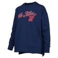 thumbnail image 2 of Women's Pressbox Navy Ole Miss Rebels Bonanza Chenille Harper Script Sweatshirt, 2 of 3