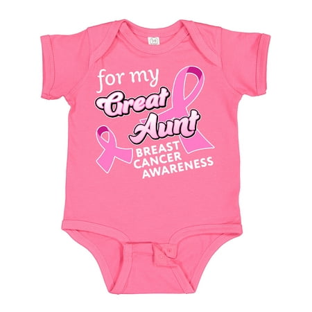 

Inktastic For My Great Aunt - Breast Cancer Awareness Gift Baby Boy or Baby Girl Bodysuit