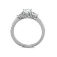 thumbnail image 3 of 1.32Ct Round Cut Cubic Zirconia Stainless Steel Engagement Ring Womens Size 6, 3 of 5