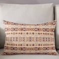 thumbnail image 3 of Geometric Moroccan Throw Pillow Cover, Brown Nordic Boho Stripes Rectangle Decorative Pillow Case Protector Soft Cushion Cover Lumbar Pillowcase for Couch Sofa Bedroom Car Chair Decor 20x36 Inch, 3 of 8