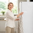 thumbnail image 4 of Magnetic Refrigerator Side Hooks Magnetic Organizer Rack with 3 Rows for Kitchen Towels Keys Oval No Drill Waterproof Storage Hanger White 2 Pack 7.8x2.5in White, 4 of 5