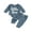 Blue, variant on Newborn Baby Boy Little Brother Outfit Hospital Coming Home Outfits Waffled Knit Little Bro Letter Embroidery Long Sleeve Romper Long Pants Set 2Pcs Infant Boy Clothes