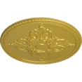 thumbnail image 3 of 54 1/4"OD x 2 7/8"P Milton Ceiling Medallion (Fits Canopies up to 10 1/2"), Hand-Painted Rich Gold, 3 of 6