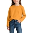 thumbnail image 3 of FAIWAD Boys Girls Long Sleeve Tops Kids Crewneck Casual Solid Color Pullover Basic School Daily Outdoor Clothes, 3 of 8