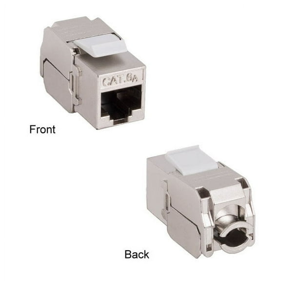 Kentek CAT6A Shielded Tool Less Keystone Jack RJ45 Category 6A 10G Ethernet Network ToolLess