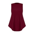 thumbnail image 4 of Bovemsi High Neck Tank Tops for Women Loose Fit Sleeveless Top Summer Clothes Womens Tunic Tops To Wear with Leggings, Red Women's Summer Tank Tops, M, 4 of 8