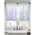 thumbnail image 2 of Purple Blue Polka Dots Sheer Curtains 54 Inch Length 2 Panels Set, Watercolor Abstract Art Voile Window Treatment Rod Pocket Short Kitchen Curtains Drapes for Bedroom 52"x54"x2, 2 of 7