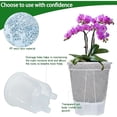 thumbnail image 6 of Clear Plastic Plant Pots, 7 in Height, Drainage Holes, Planters for indoor Plants, Orchid Repotting, 1 Pc, 6 of 6